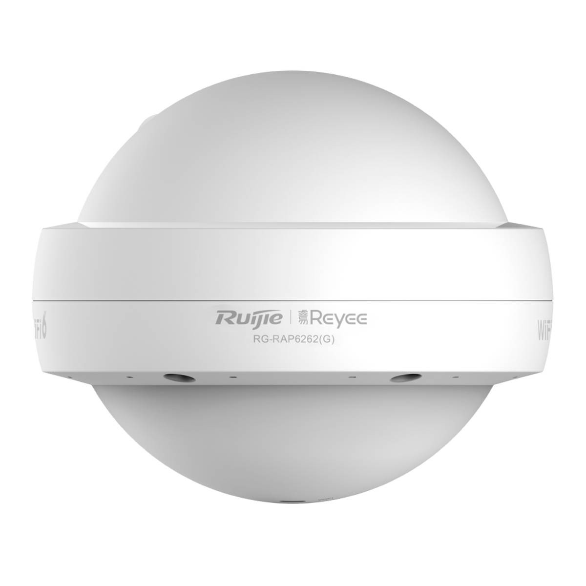 Un access point wireless Ruijie Reyee RG-RAP6262(G) bianco con loghi.