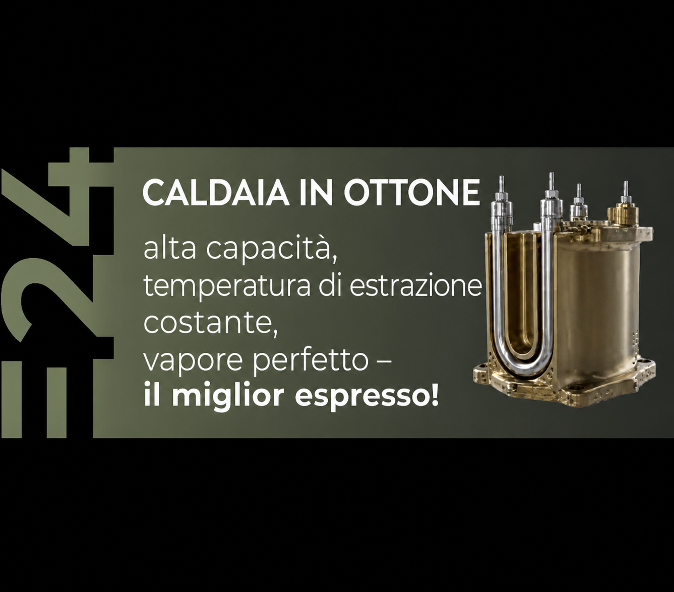 Caldaia in ottone con riscaldamento a tubo a U, alta capacità, temperatura.