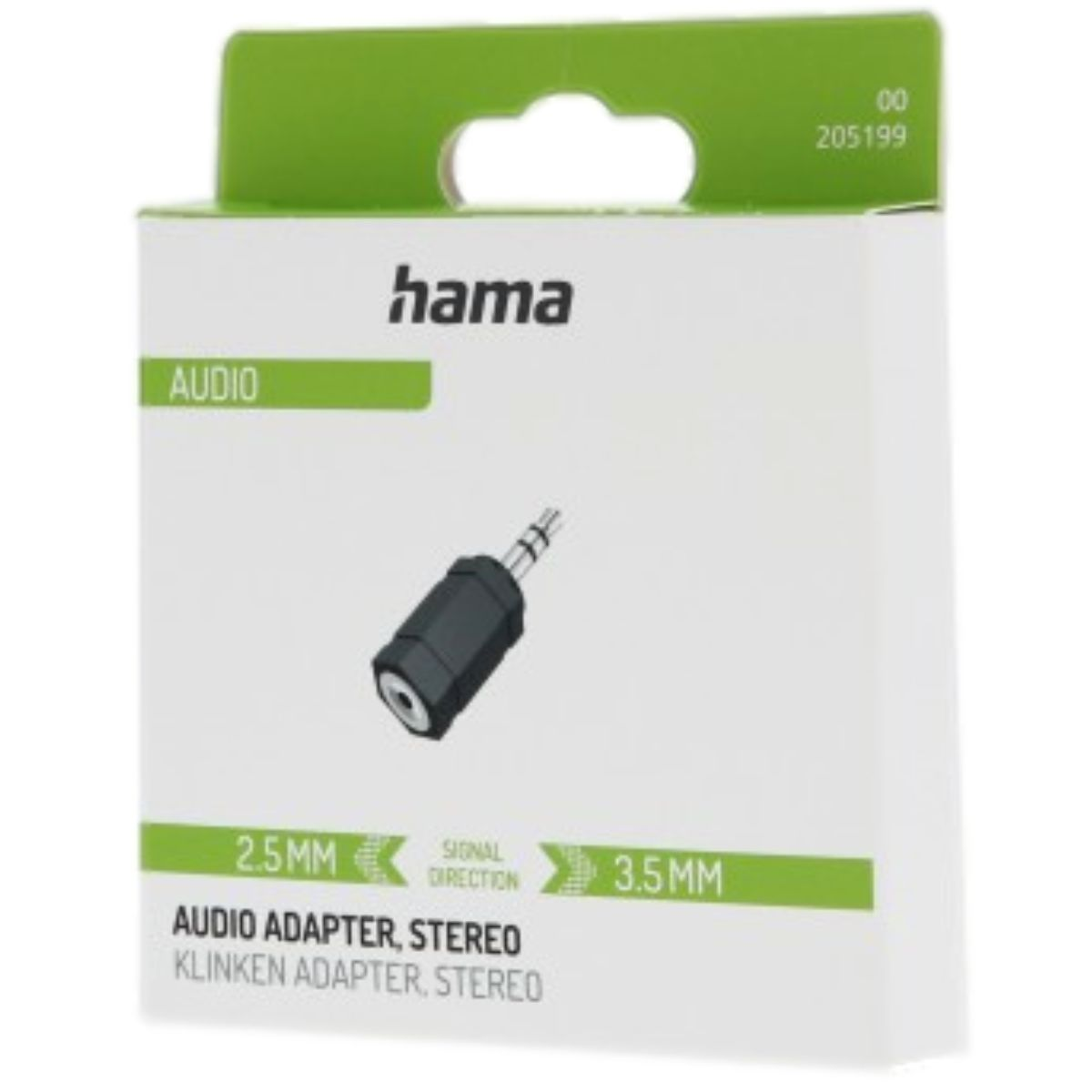 Hama Audio Adapter: 2,5mm auf 3,5mm Stereo Klinkenadapter.