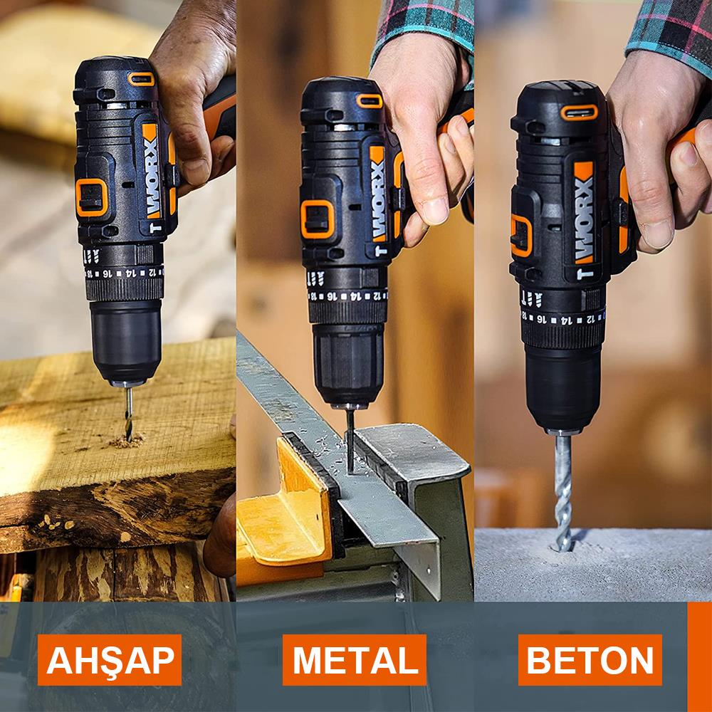 Matkap ahşap, metal ve betonda deler. Üç kullanım alanı.