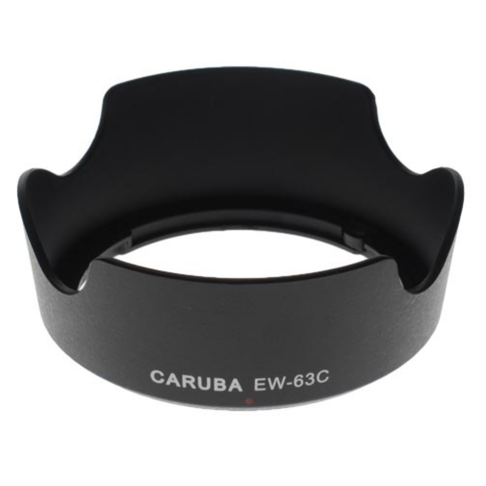 Zwarte cameralenskap met CARUBA EW-63C tekst.