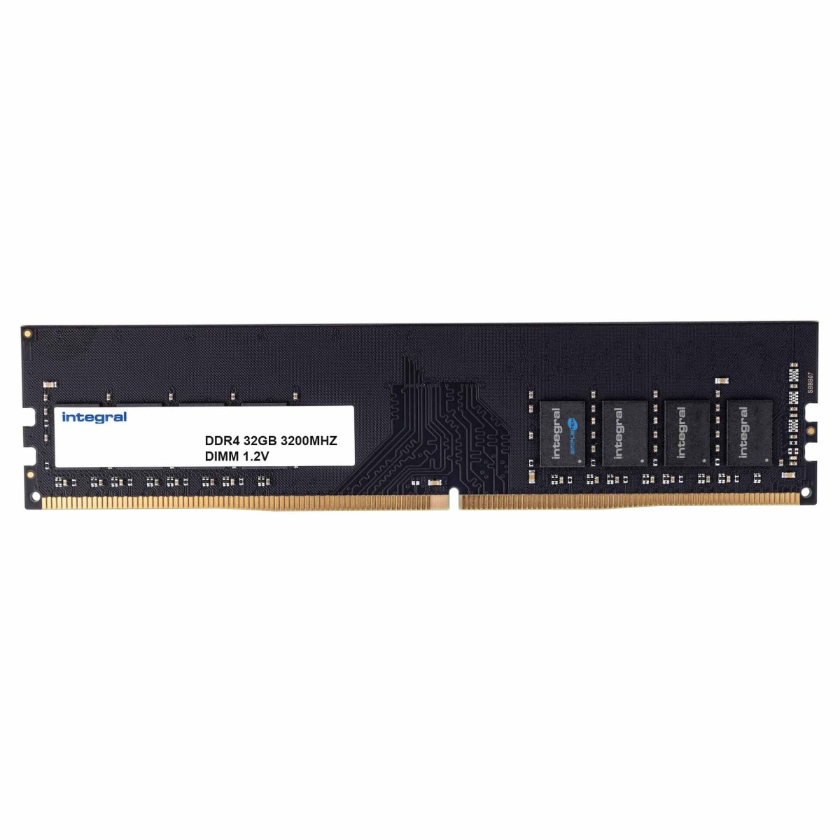 Czarny moduł RAM Integral DDR4, 32GB, 3200MHz, 1.2V.