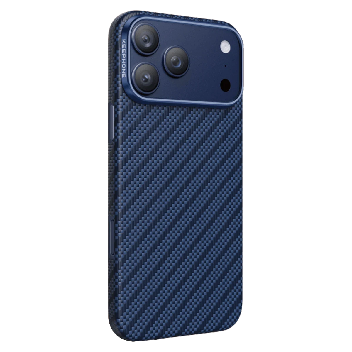 KEEPHONE iPhone 17 Pro Uyumlu Kevlar Robin Magsafe Telefon Kılıfı Lacivert