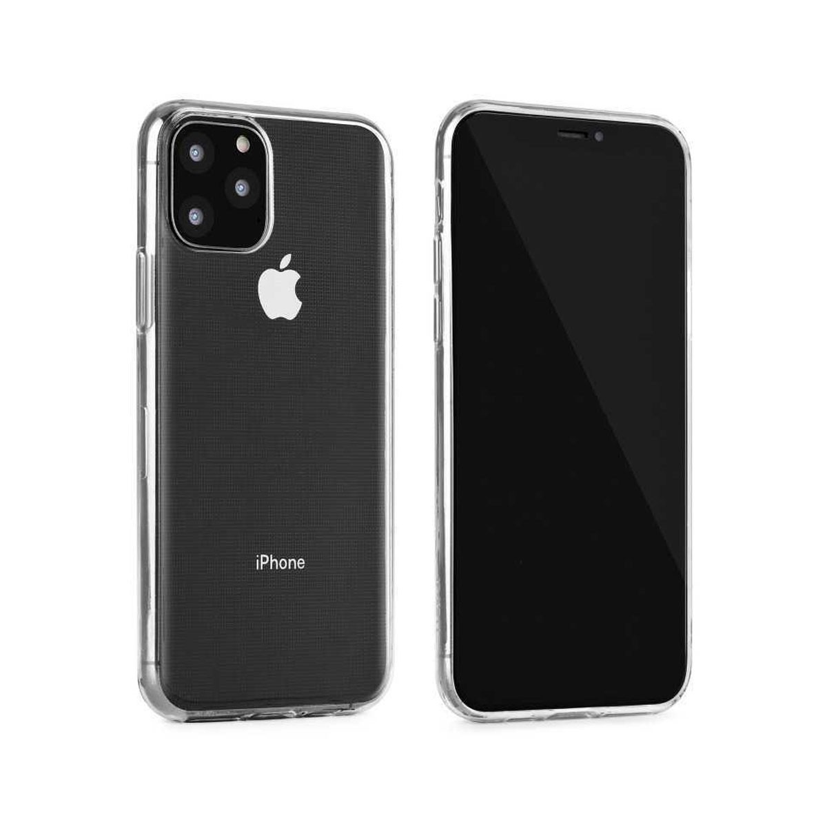 Due iPhone uno accanto all'altro, uno mostra le fotocamere posteriori, l'altro uno schermo nero.