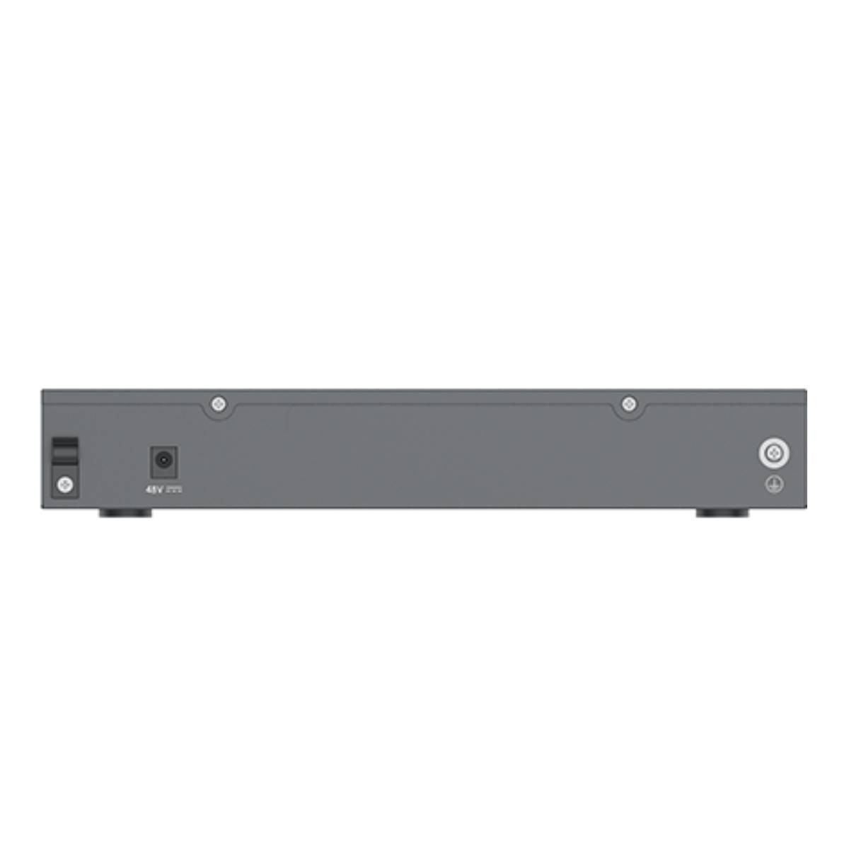 Dispositivo elettronico grigio con porte sul lato.