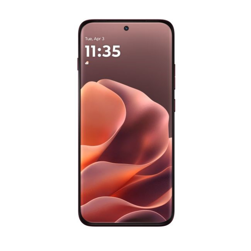 Uno smartphone mostra le 11:35 e la data mar 3 apr, con sfondo astratto.