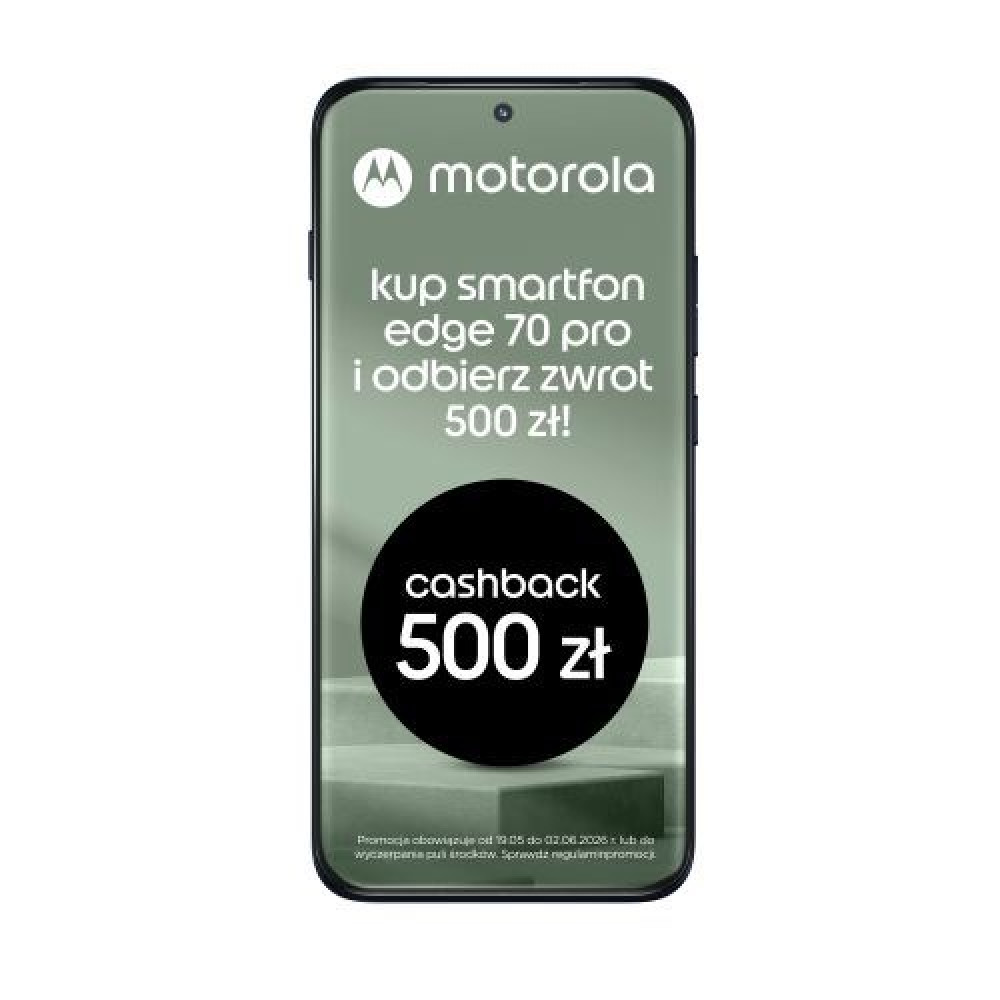 Smartphone Motorola Edge 70 Pro con offerta cashback di 500 Zł.