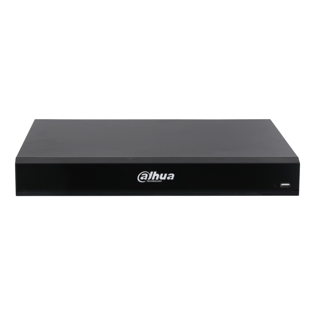 DVR nero con logo Dahua sul davanti e una porta USB.