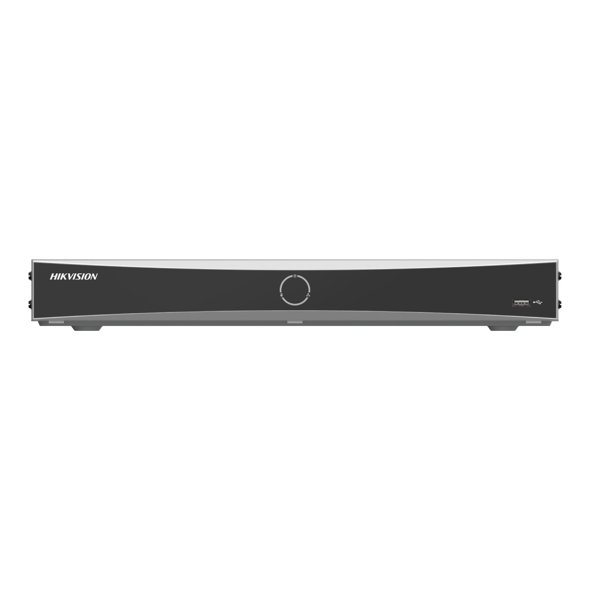 Hikvision DVR mit USB-Anschluss und Kreis-Taste in der Mitte.