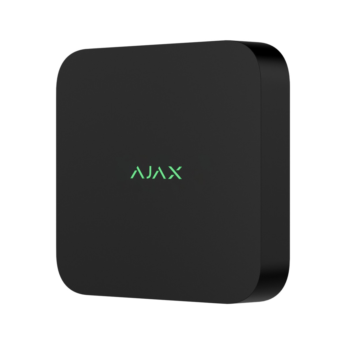 Dispositivo rettangolare nero con logo AJAX verde sul davanti.