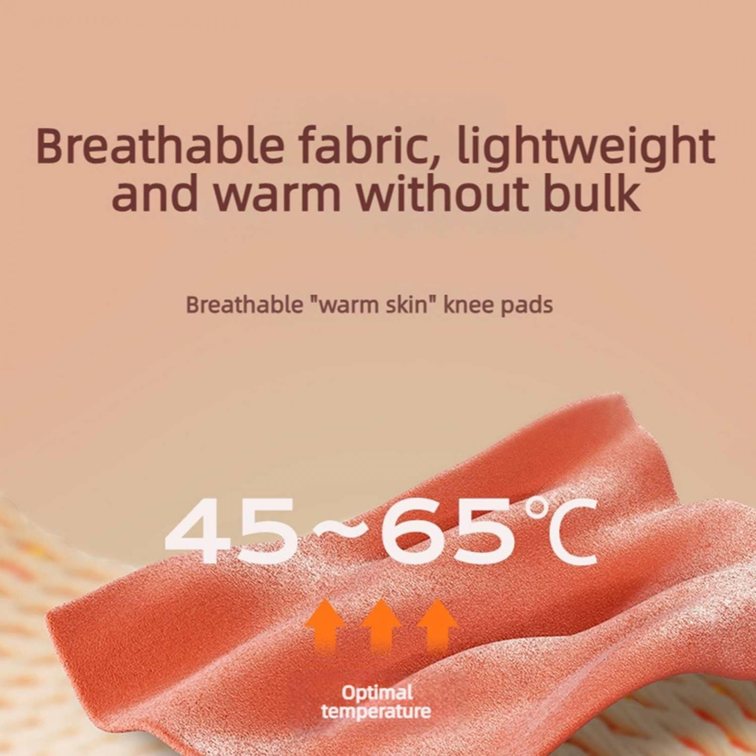 Atmungsaktive Stoffe, leicht und warm ohne Masse. 45-65°C.