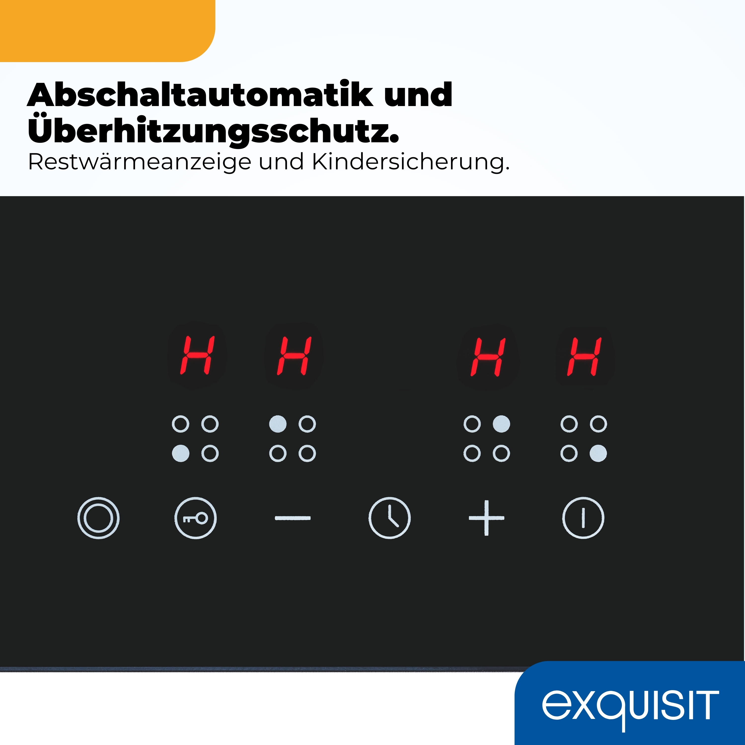 Bedienfeld mit roten Digitalanzeigen und Touch-Bedienelementen.