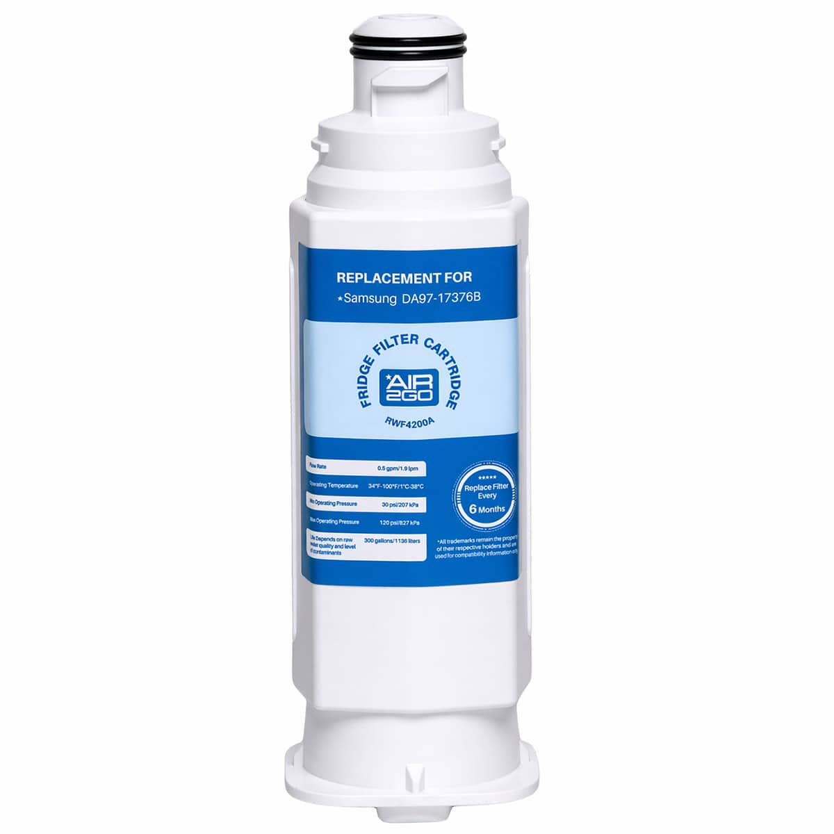 Weißer Kühlschrank-Wasserfilter, Modell RWF4200A, ersetzt Samsung DA97-17376B.