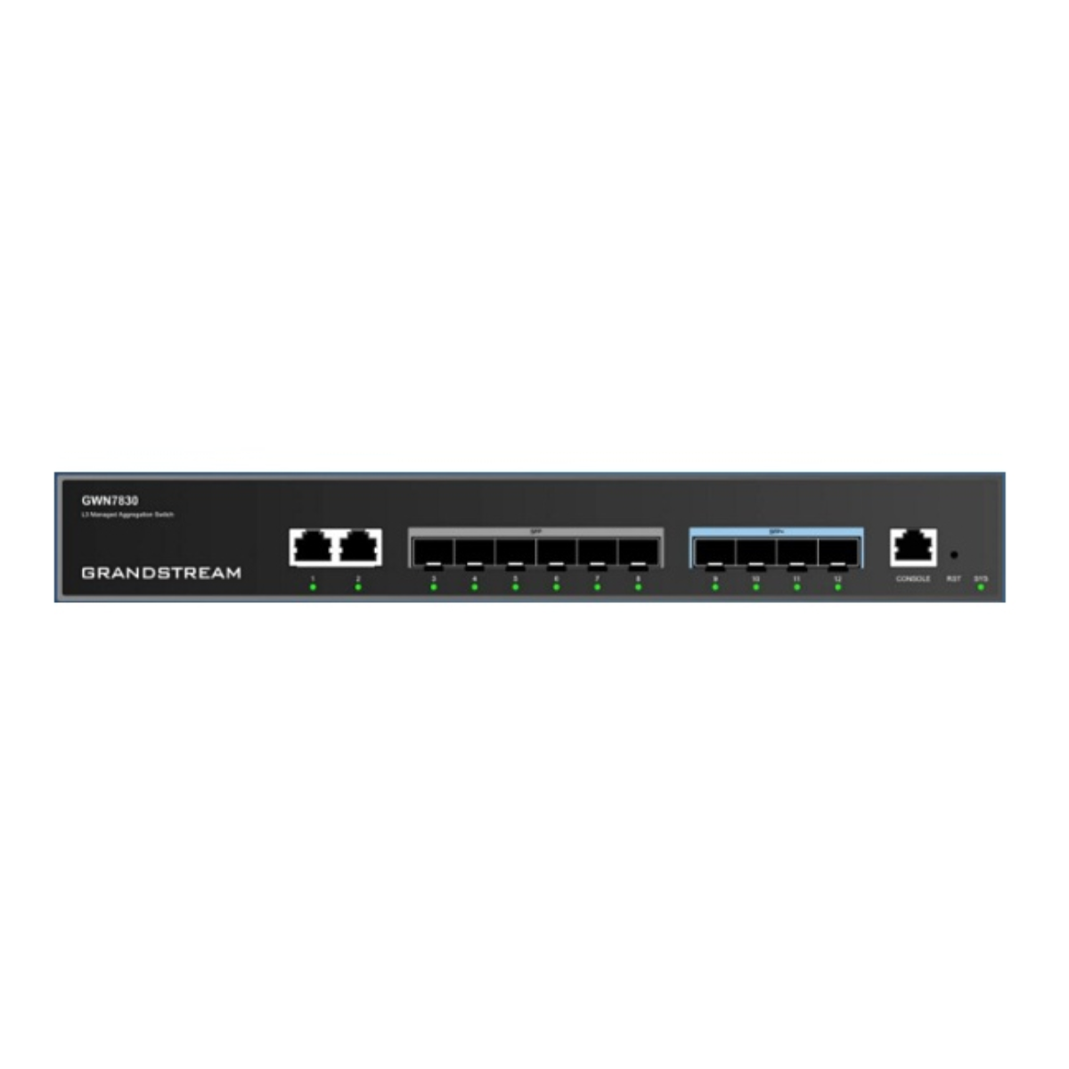 Uno switch di aggregazione gestito L2 Grandstream GWN7830 con più porte.