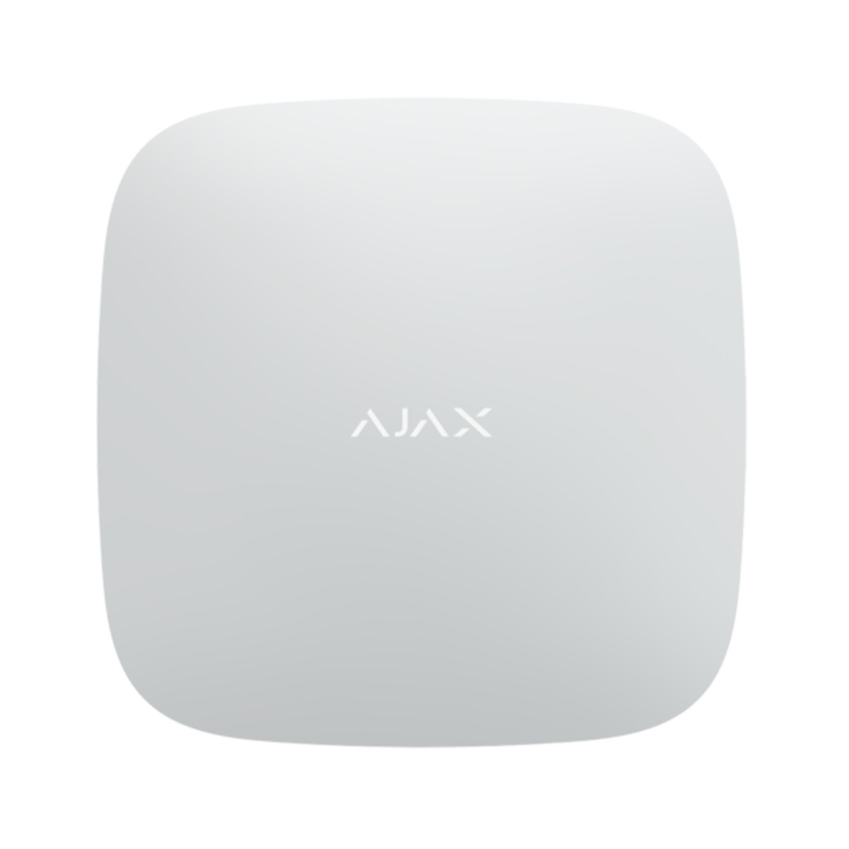 Un dispositivo rettangolare bianco con angoli arrotondati e logo AJAX.