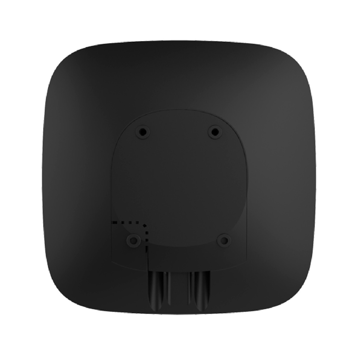 Dispositivo nero con fori di montaggio circolari e due fessure inferiori.