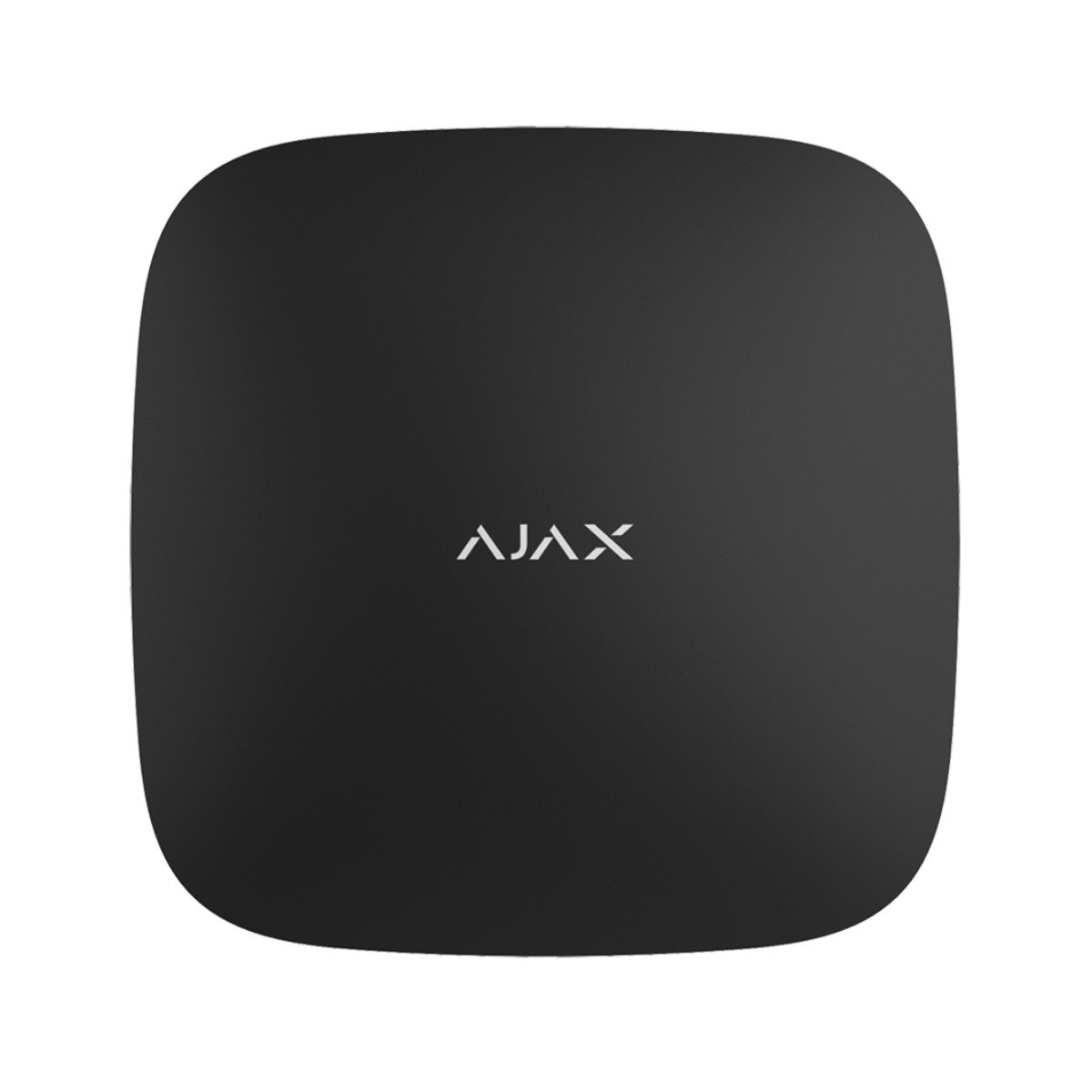 Un dispositivo quadrato nero con angoli arrotondati e il logo AJAX.