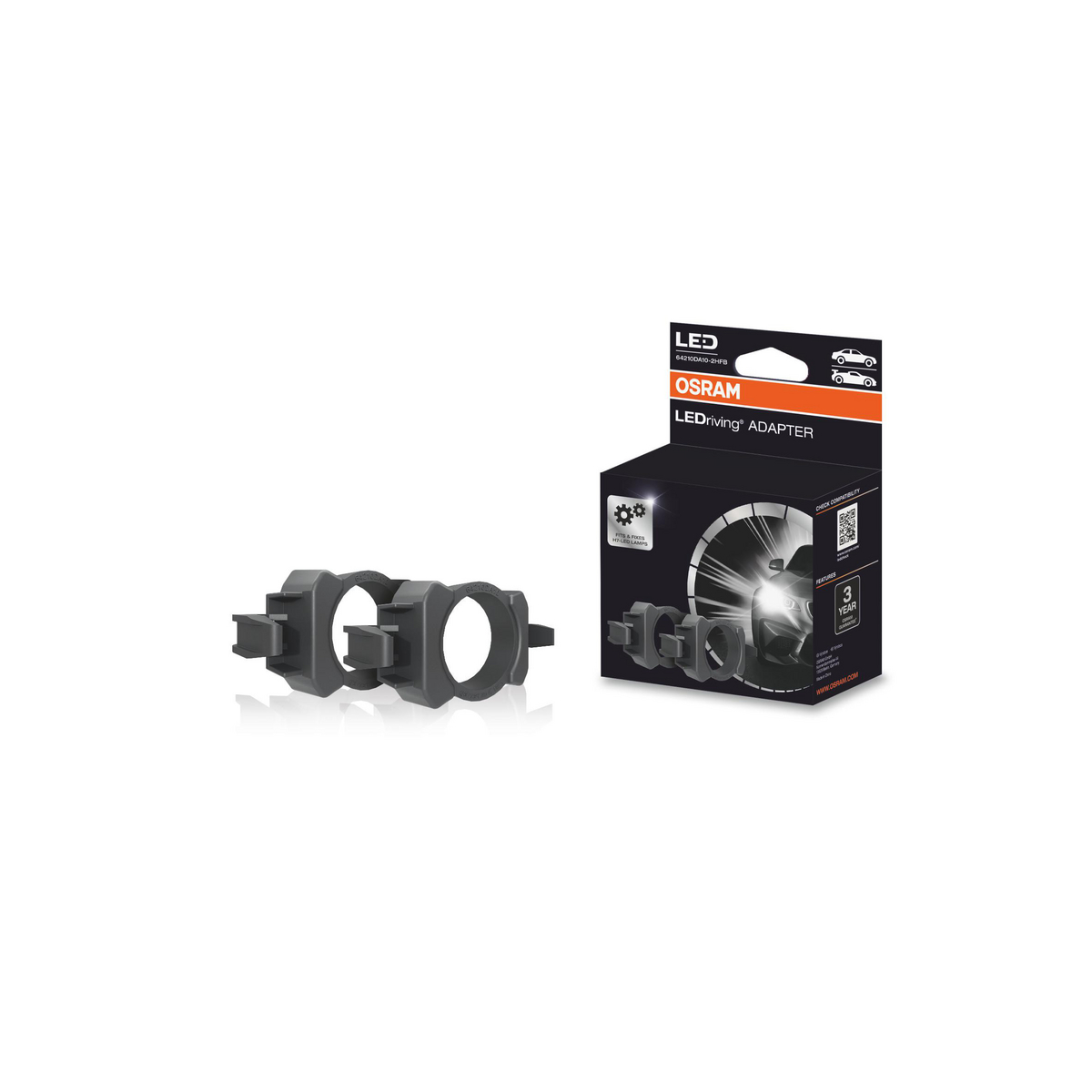 OSRAM LED Adapter-Verpackung und zwei graue Adapter.