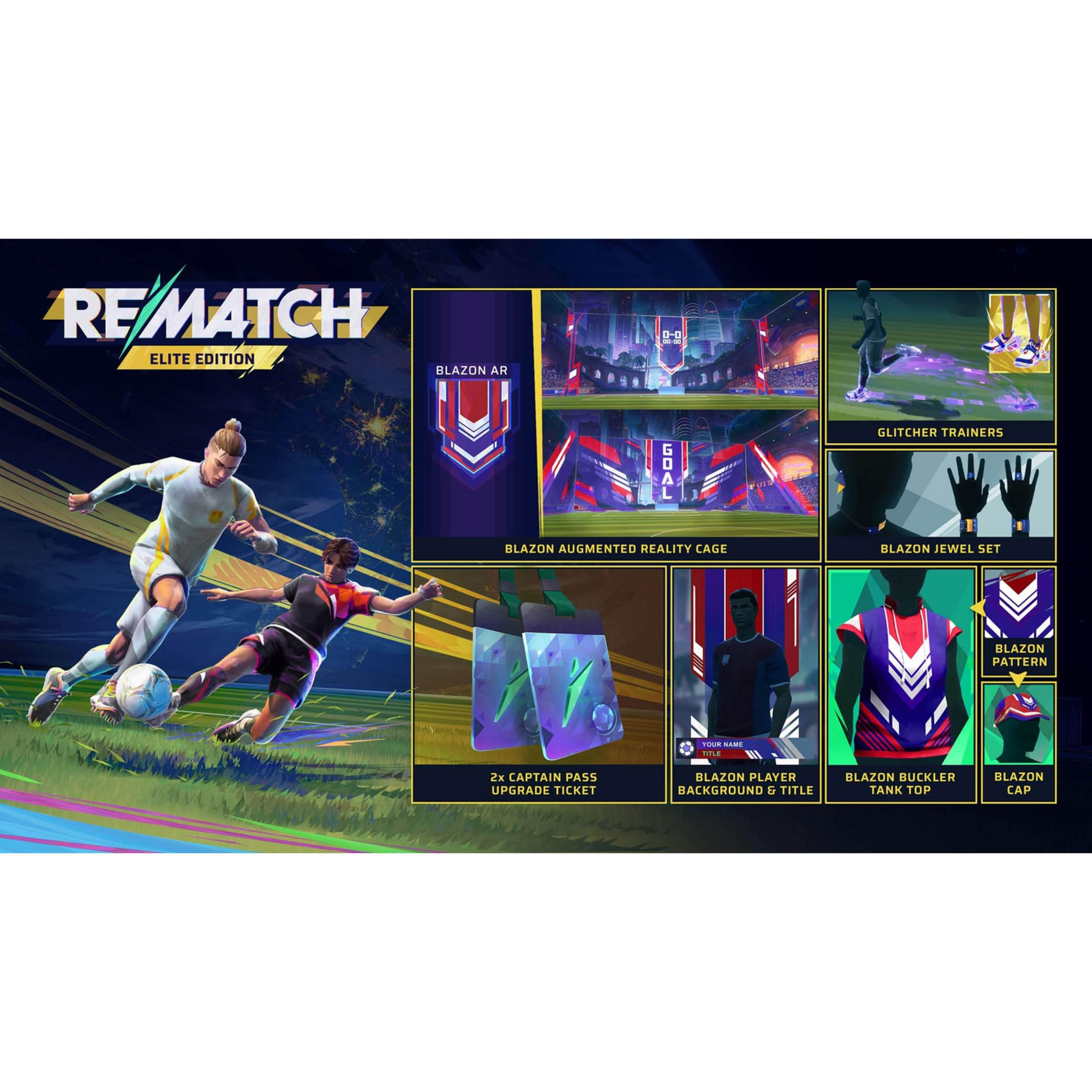 Art du jeu Elite Edition avec des joueurs de football et des objets du jeu.