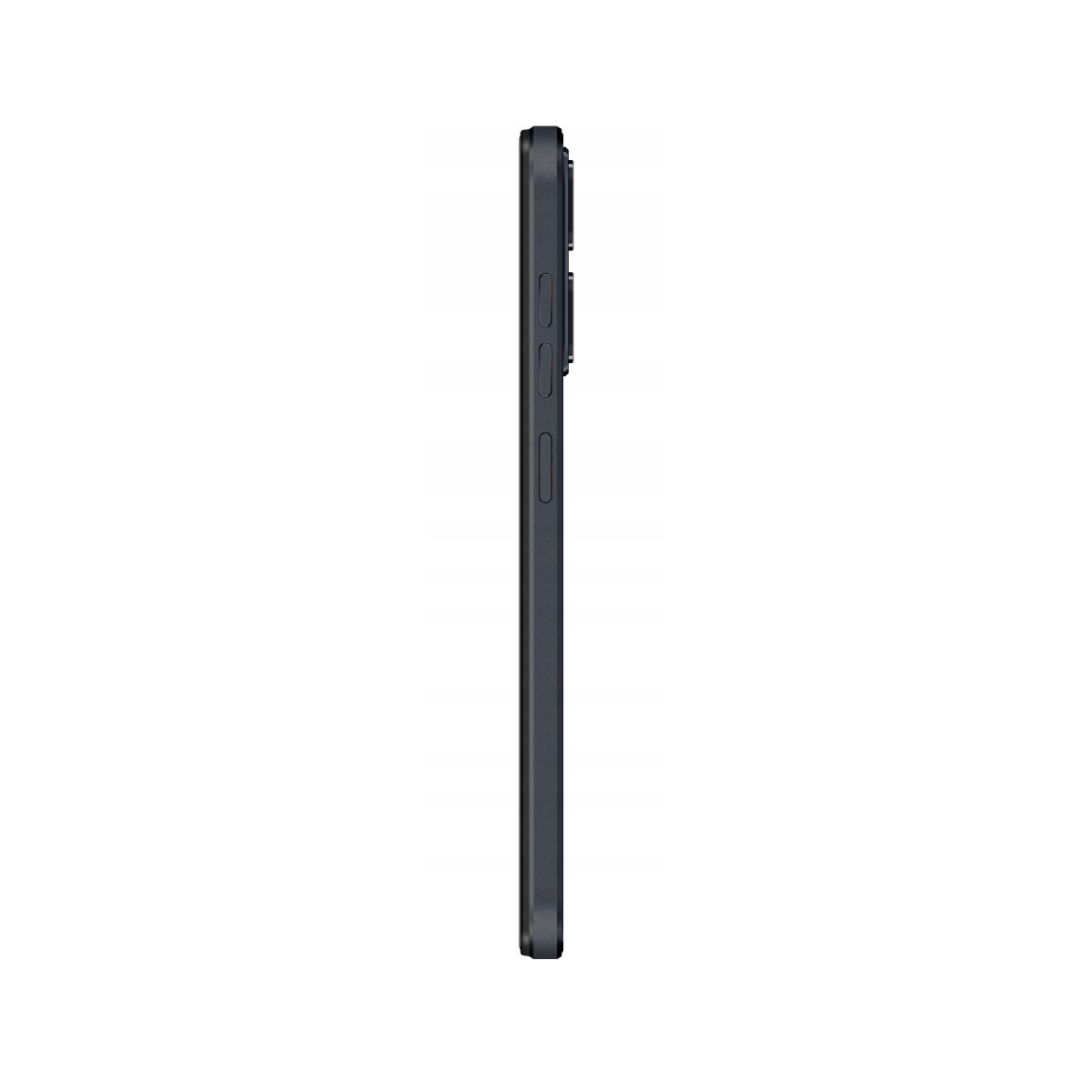 Smartphone scuro di profilo, lato destro con pulsanti.