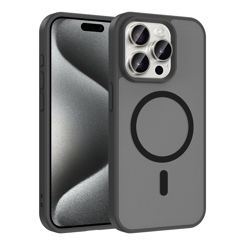 Beyaz zeminde kılıflı gri telefon.