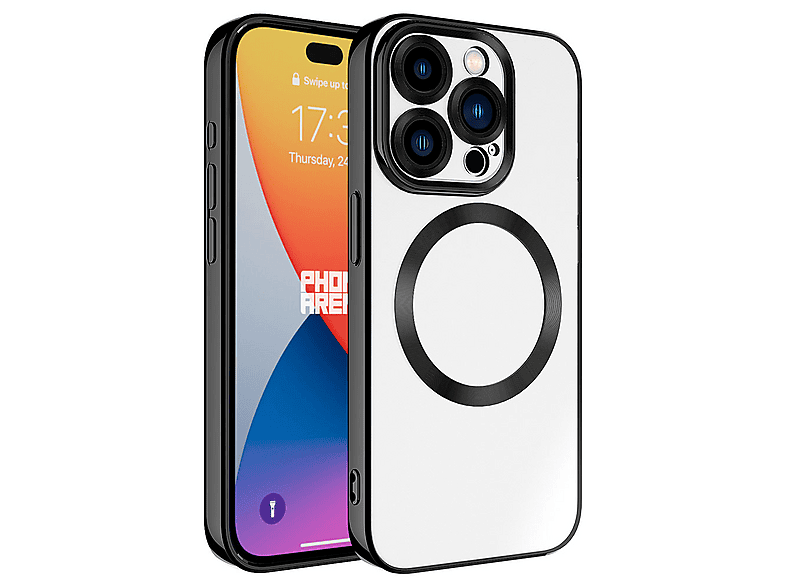 LOPARD iPhone 15 Pro Uyumlu Kablosuz Şarj Uyumlu Setro Silikon Telefon Kılıfı Siyah
