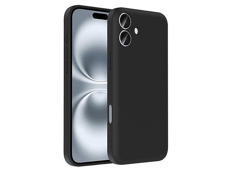 LOPARD iPhone 16 Plus Uyumlu Kamera Korumalı Kartlık Hazneli Vitra Kapak Telefon Kılıfı Siyah