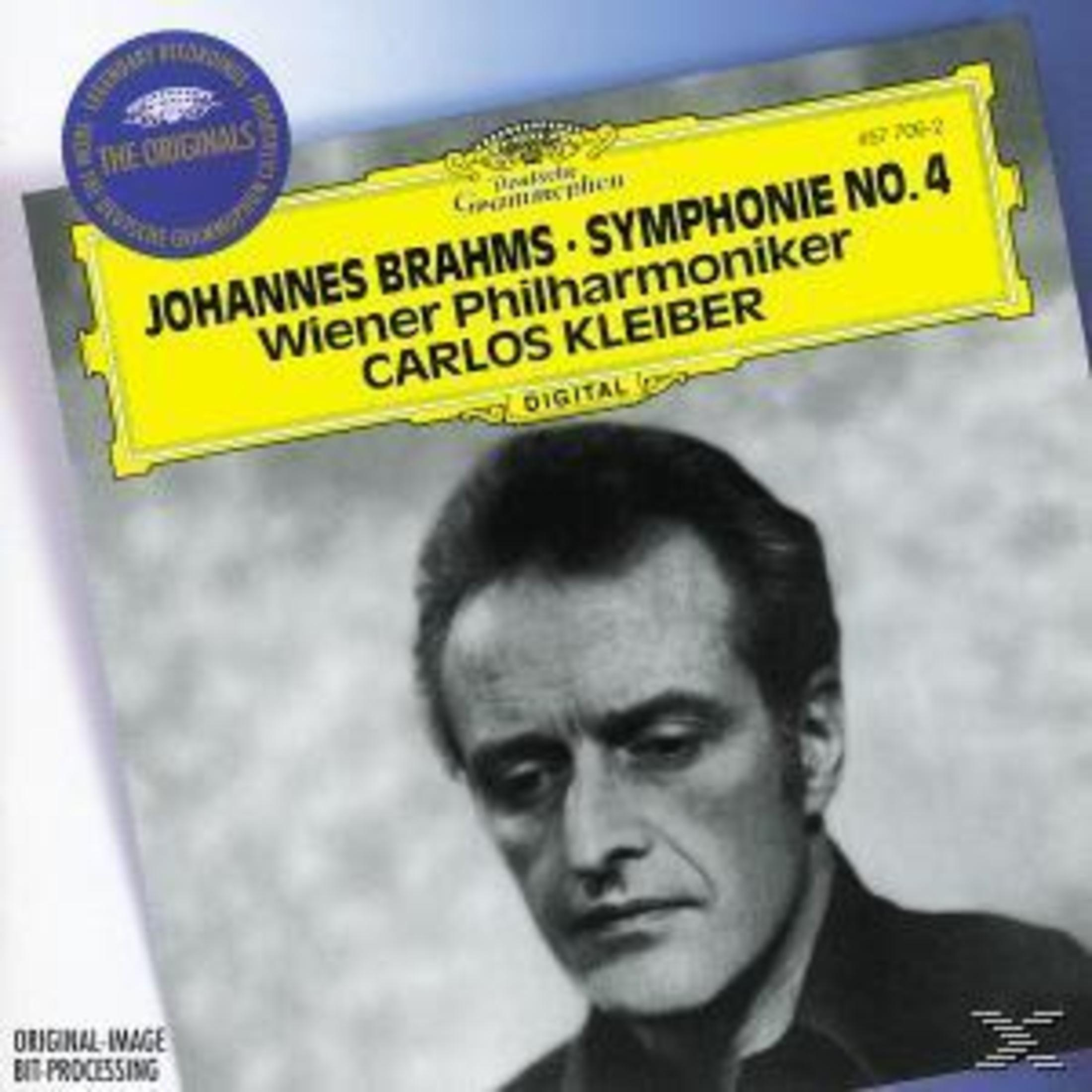 Albumhoes: Brahms Symfonie nr. 4, Wiener Philharmoniker, Carlos Kleiber.