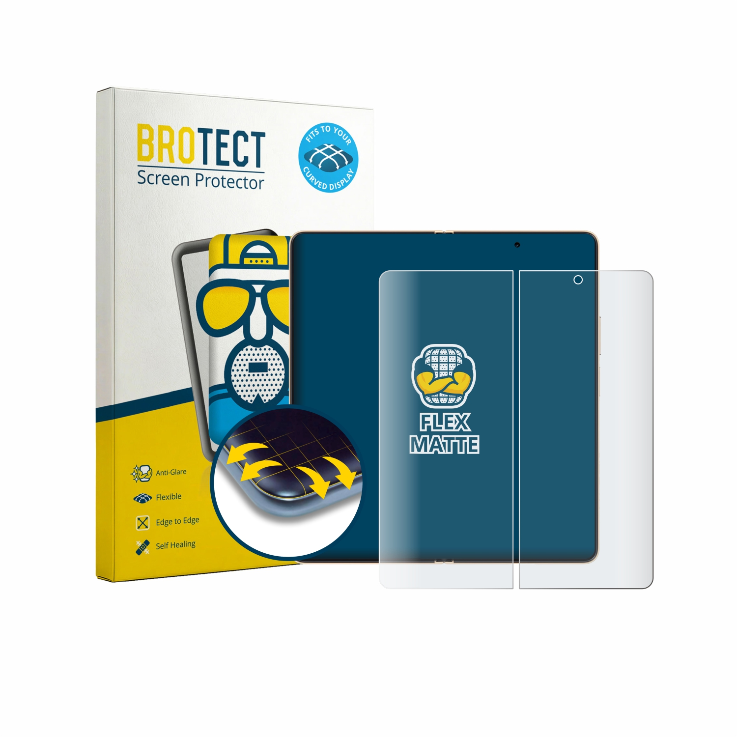 Schutzfolie von BROTECT für ein Tablet mit flexibler, matte Oberfläche.