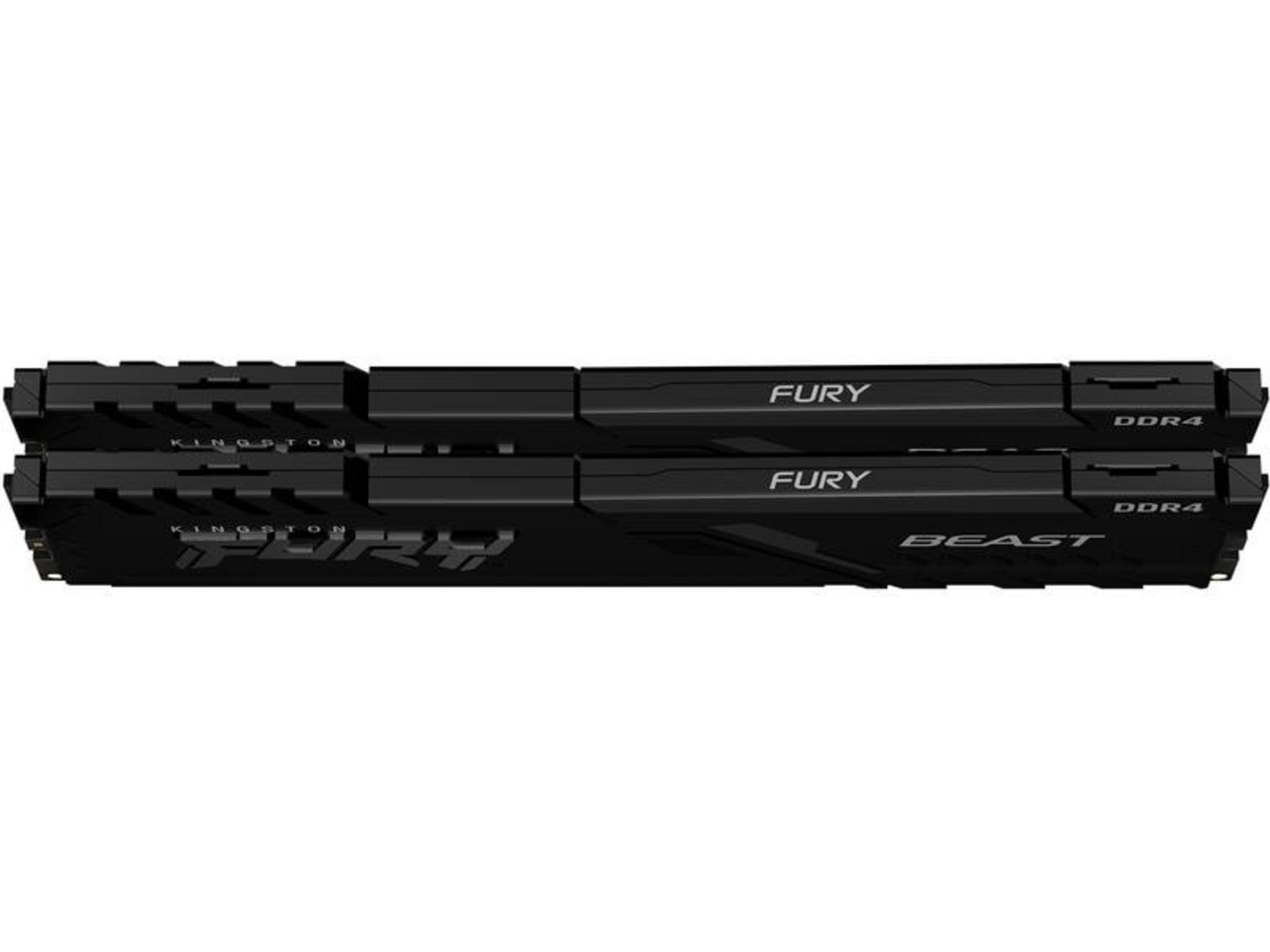 Twee zwarte RAM-modules met FURY en DDR4-opschrift naast elkaar.