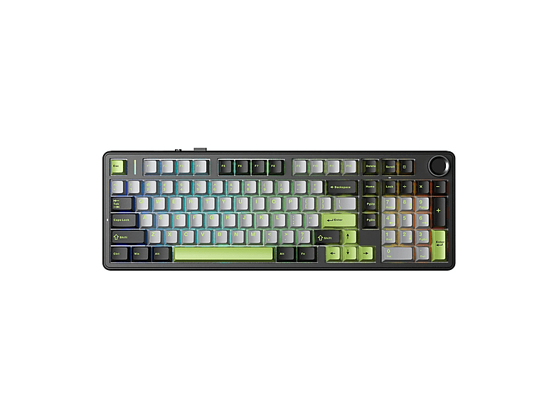 AULA Aula F99 Pro 3 Modlu RGB Hot Swap Mekanik GrayWood V3 Switch Kablosuz Makrolu Gaming Klavye Yeşil Kablosuz Klavye Yeşil