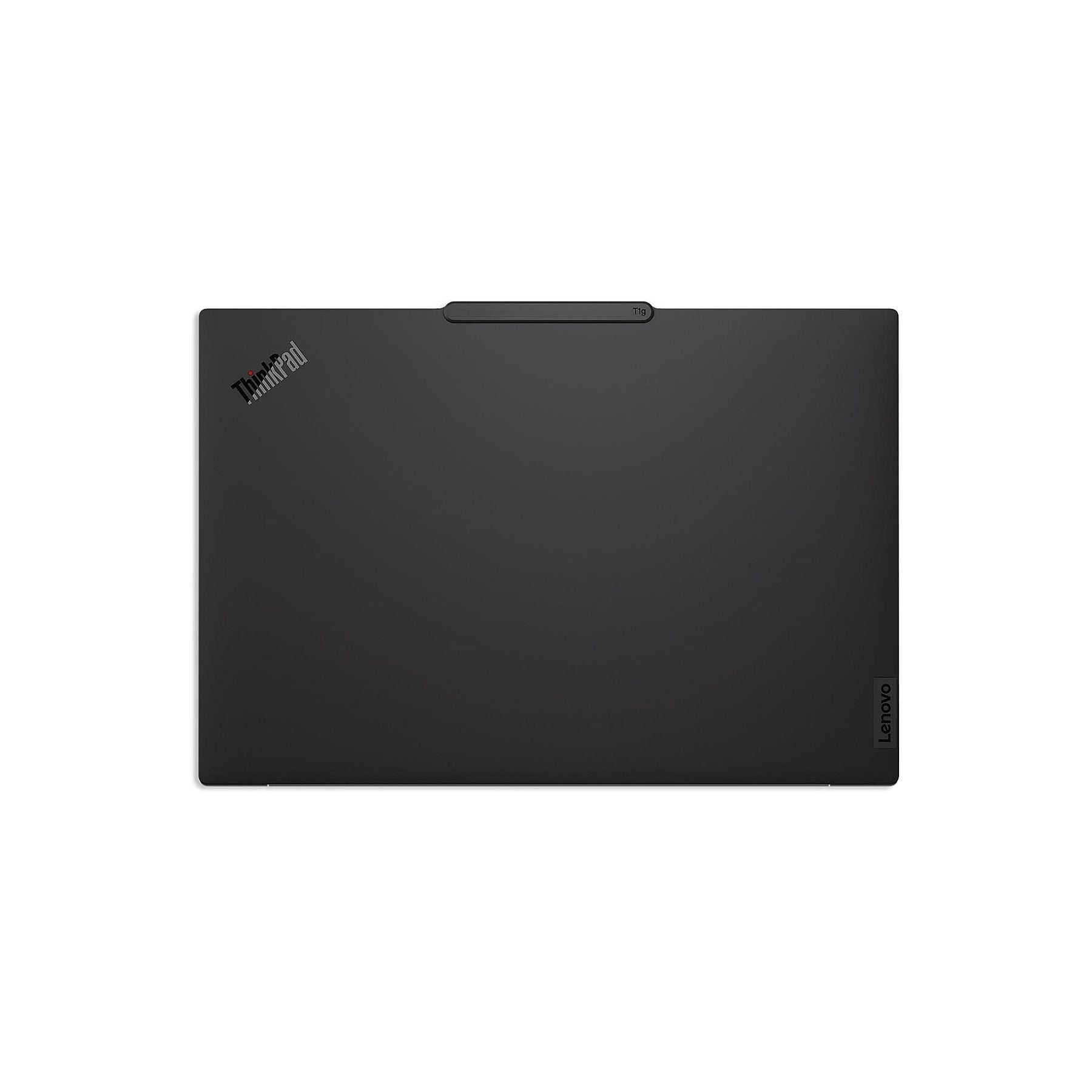 Un laptop nero con loghi ThinkPad e Lenovo.