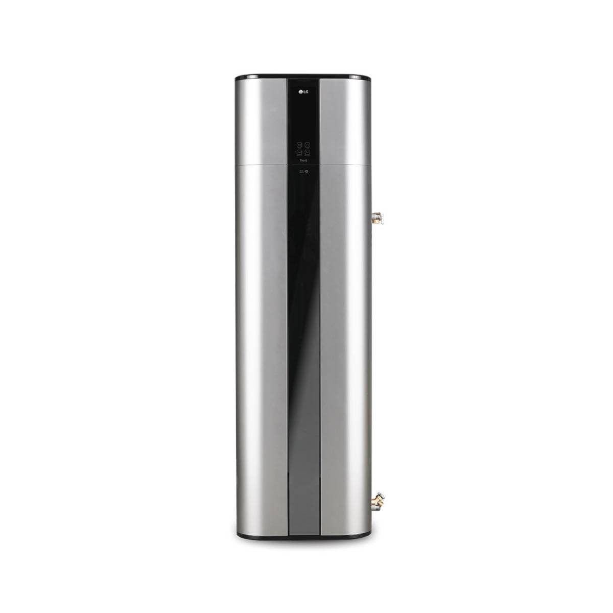Un elegante deumidificatore LG argentato su sfondo bianco.