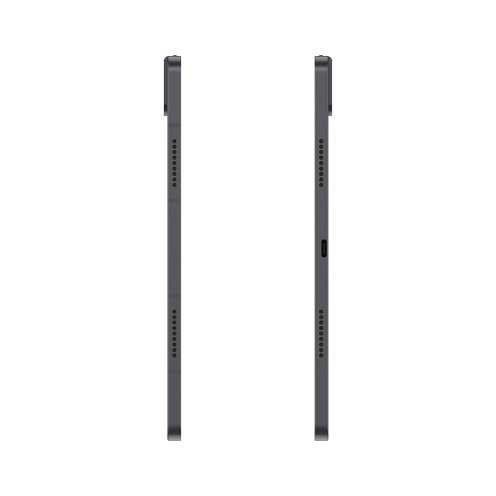 Due tablet scuri uno accanto all'altro, con porta e contatti di ricarica.