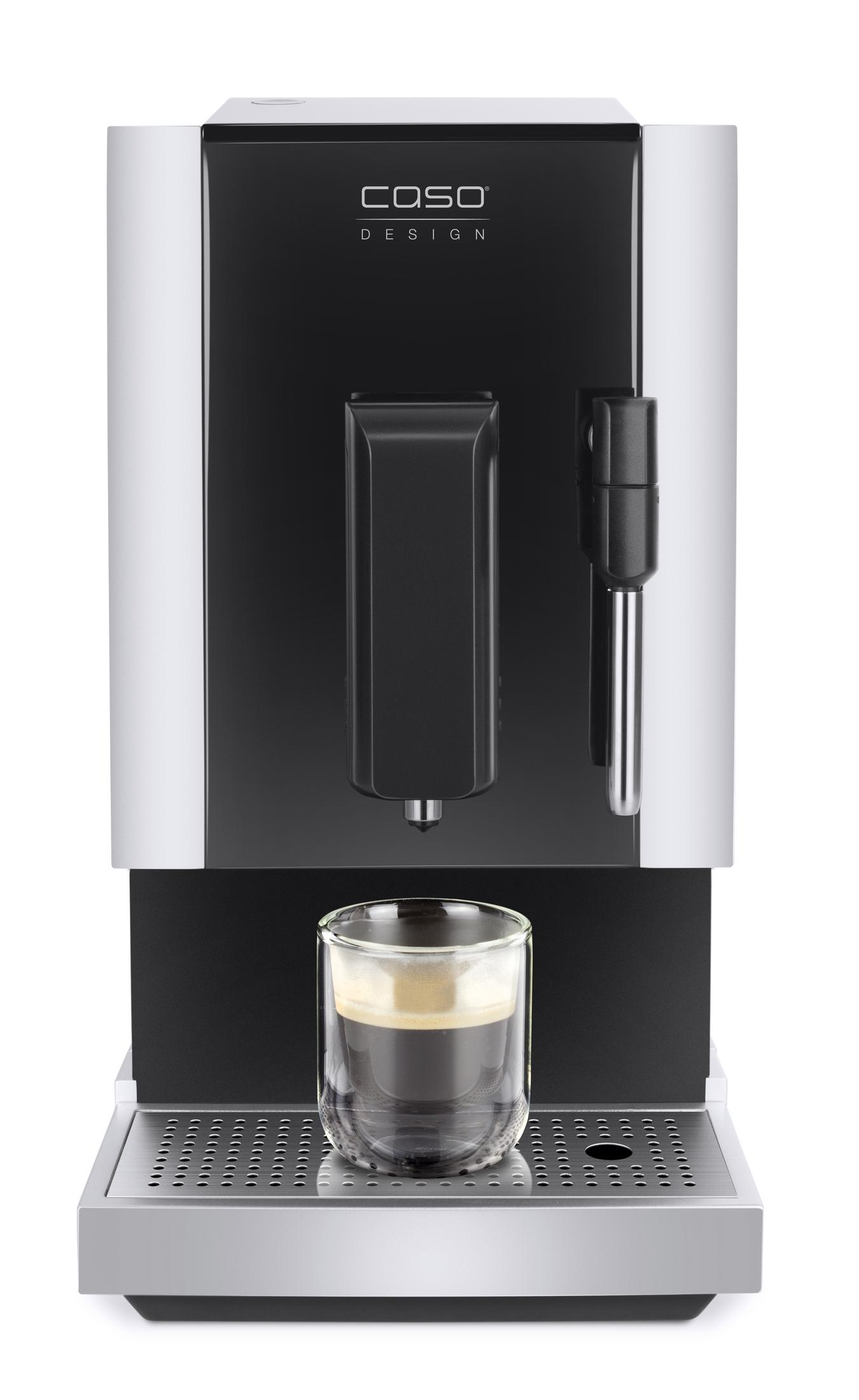 Una macchina da caffè con un bicchiere di espresso sopra.