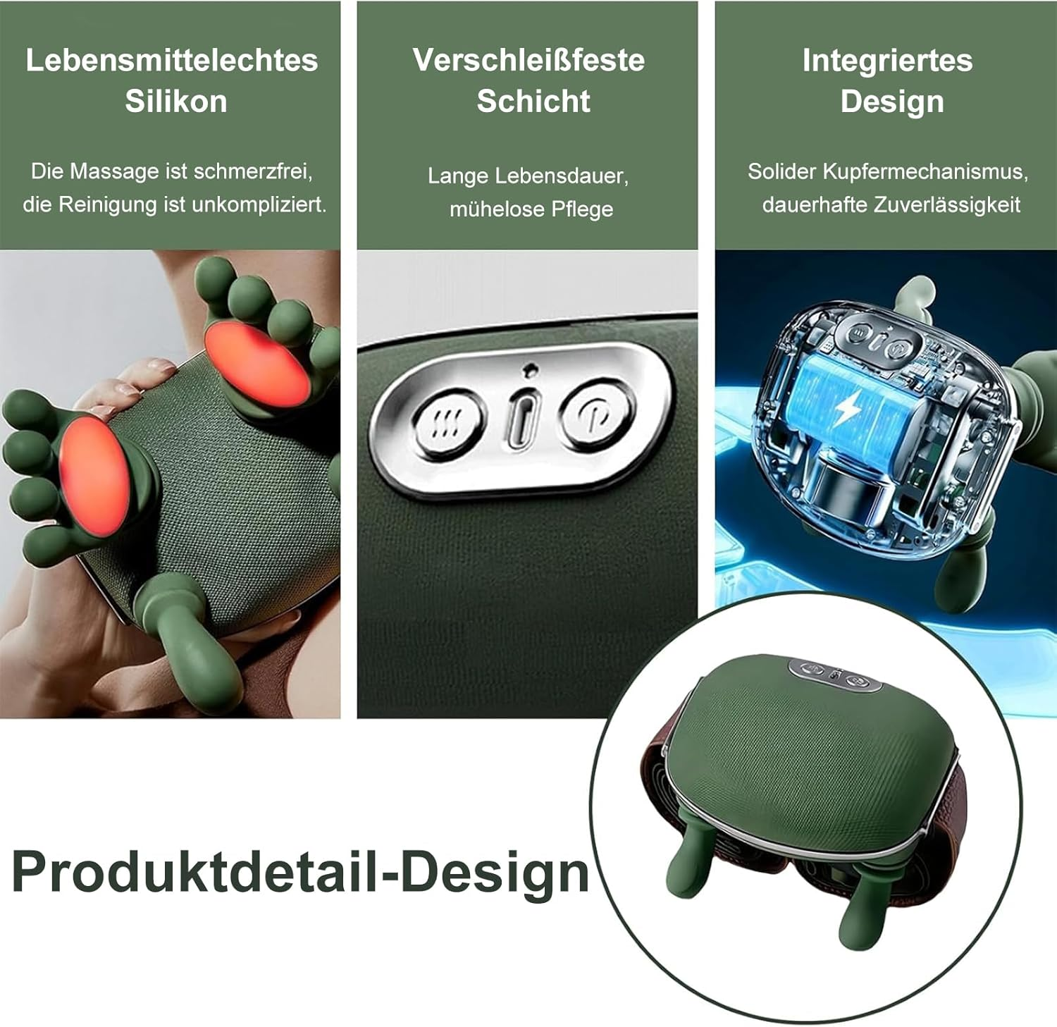 Produkt-Detail-Design: Silikon, verschleißfeste Schicht, integriertes Design.