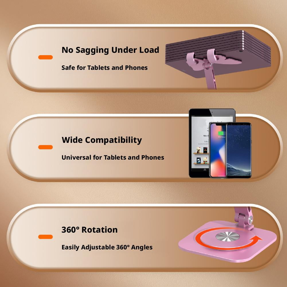 Stabiler Halter für Tablets und Telefone mit 360°-Drehung.