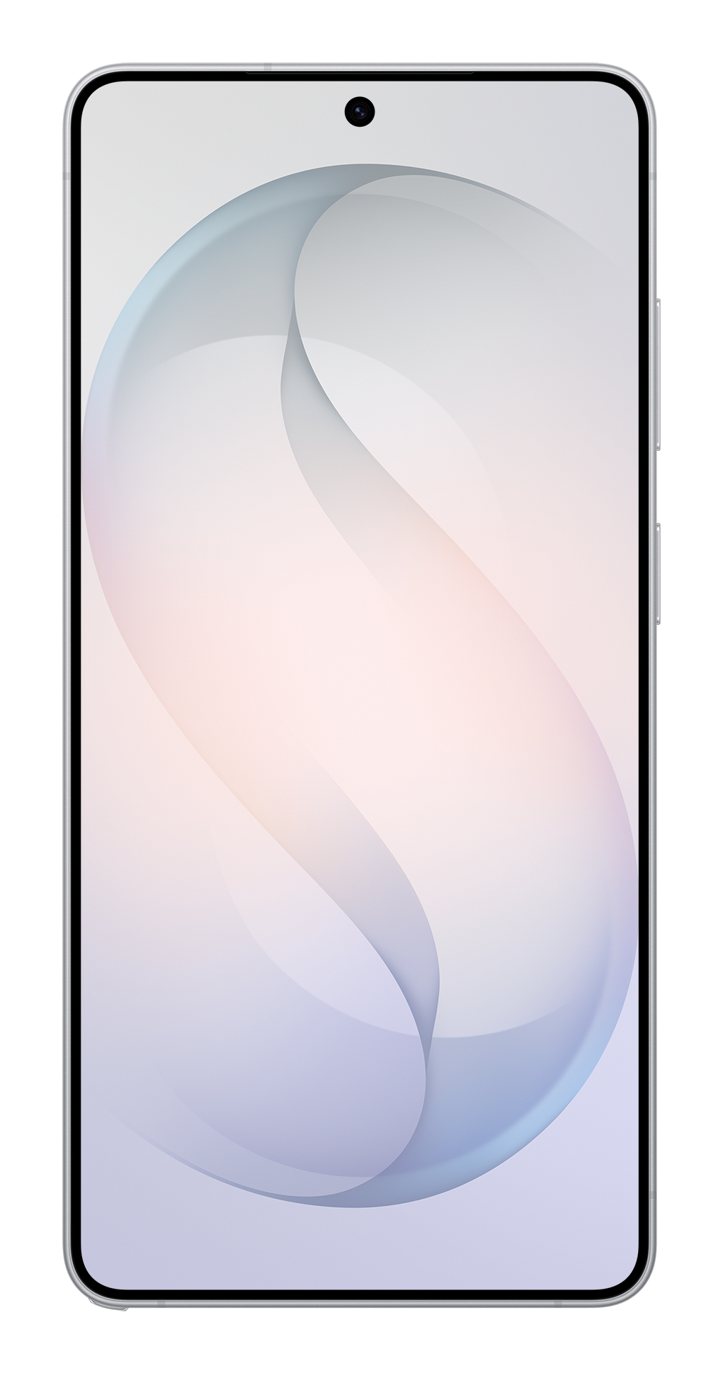 Uno smartphone con un motivo di sfondo stilizzato e morbido nei toni pastello.