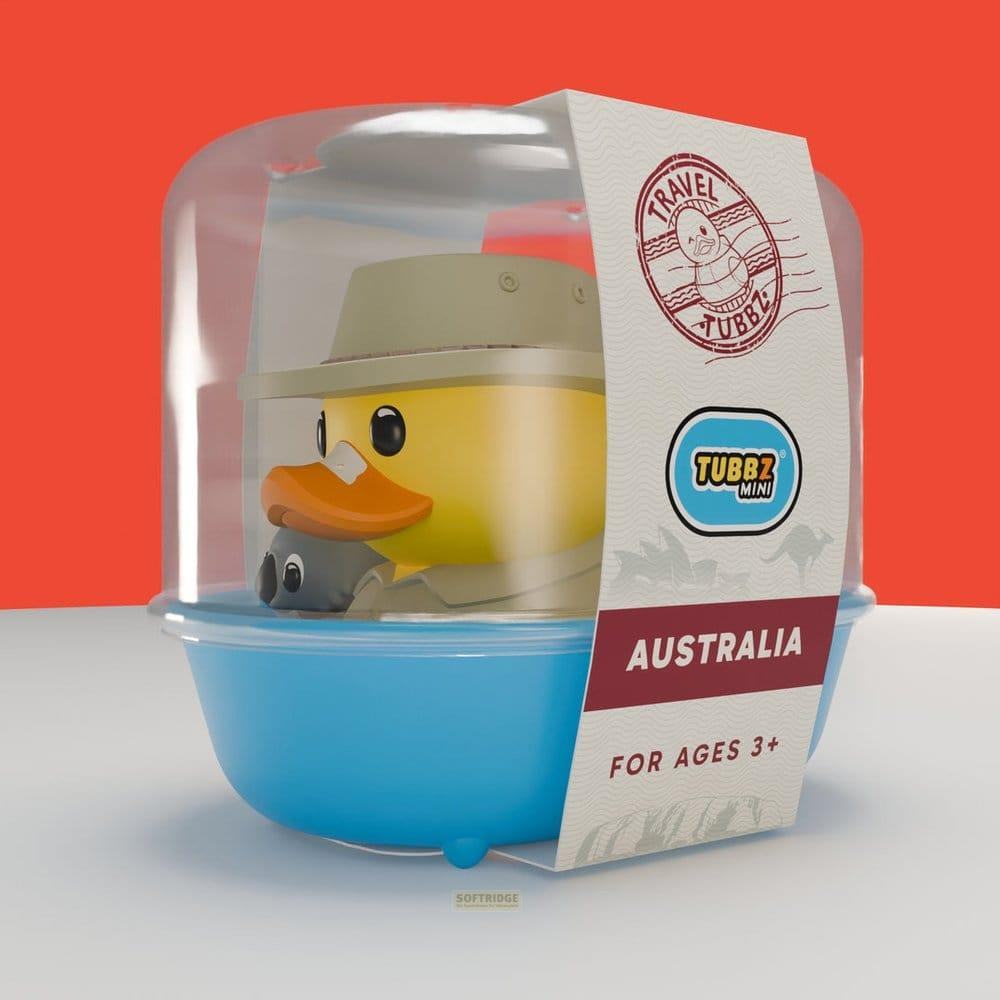 Gelbe Quietscheente mit Hut und Koala im "Travel Tubbz Australia"-Paket.
