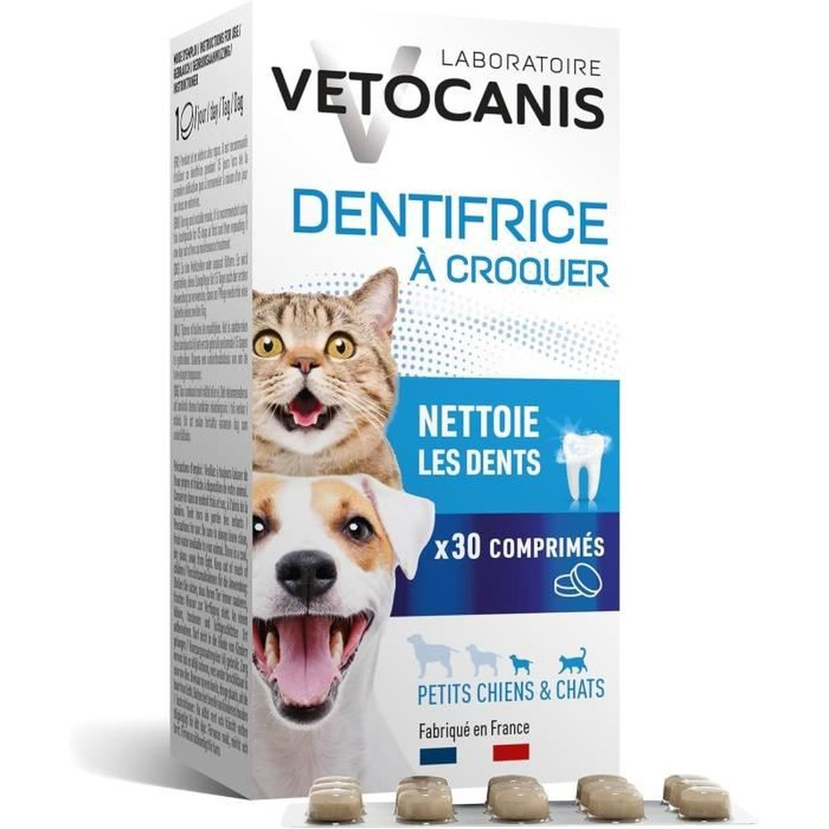 Confezione per la cura dei denti di cani e gatti con cane e gatto.