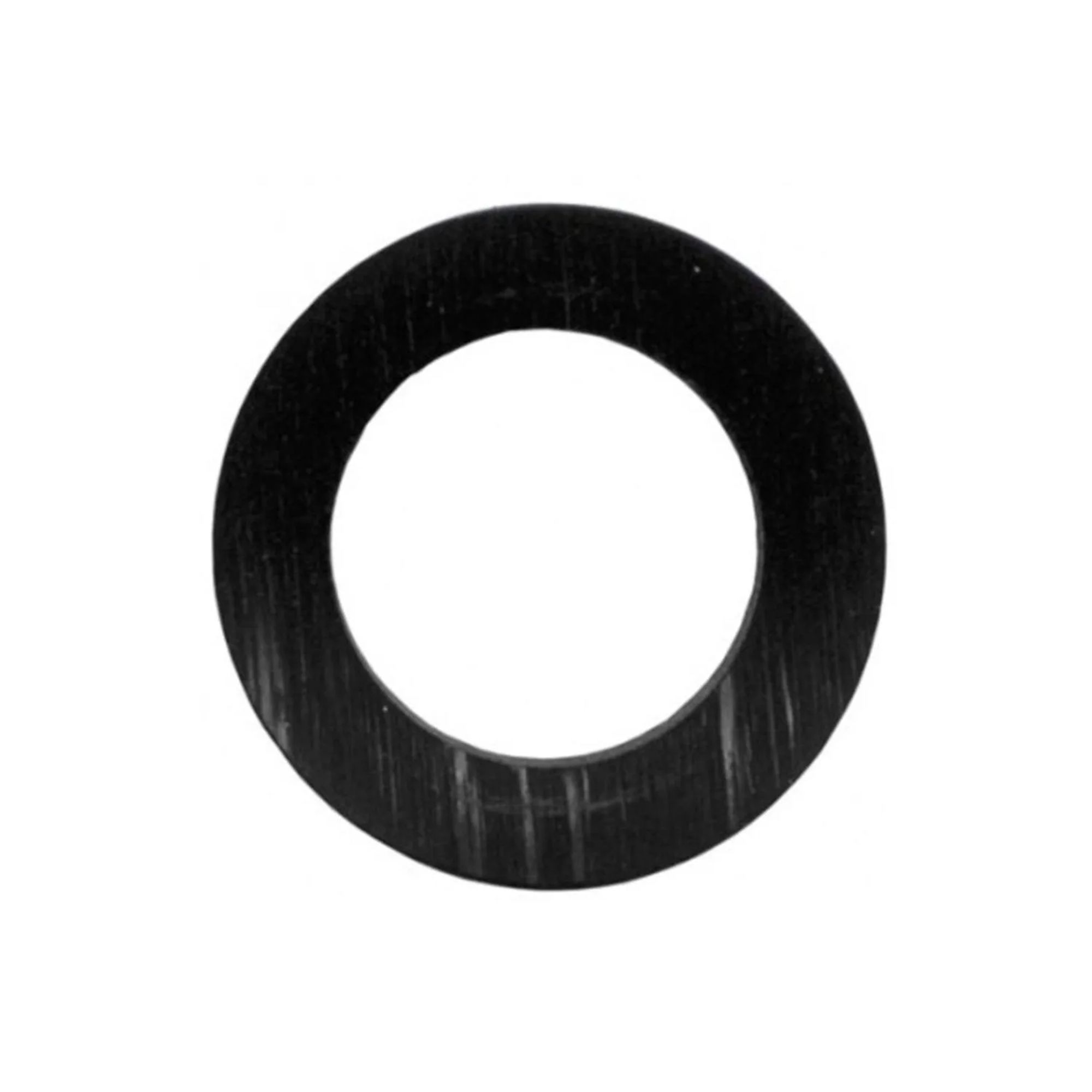 A black ring with fine white lines, isolated on a white background.