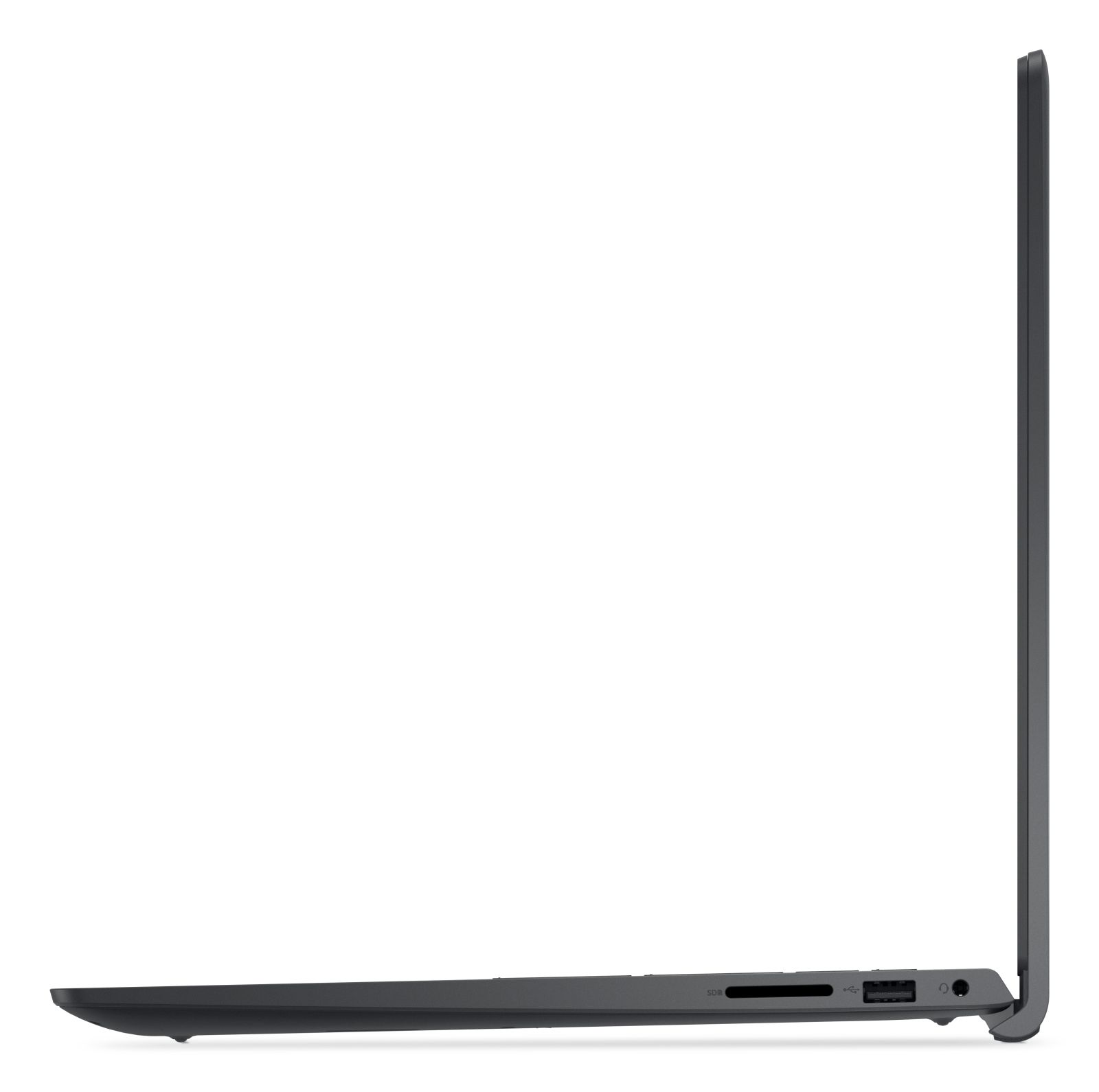 Graues Laptop-Profil mit Anschlüssen an der Seite.