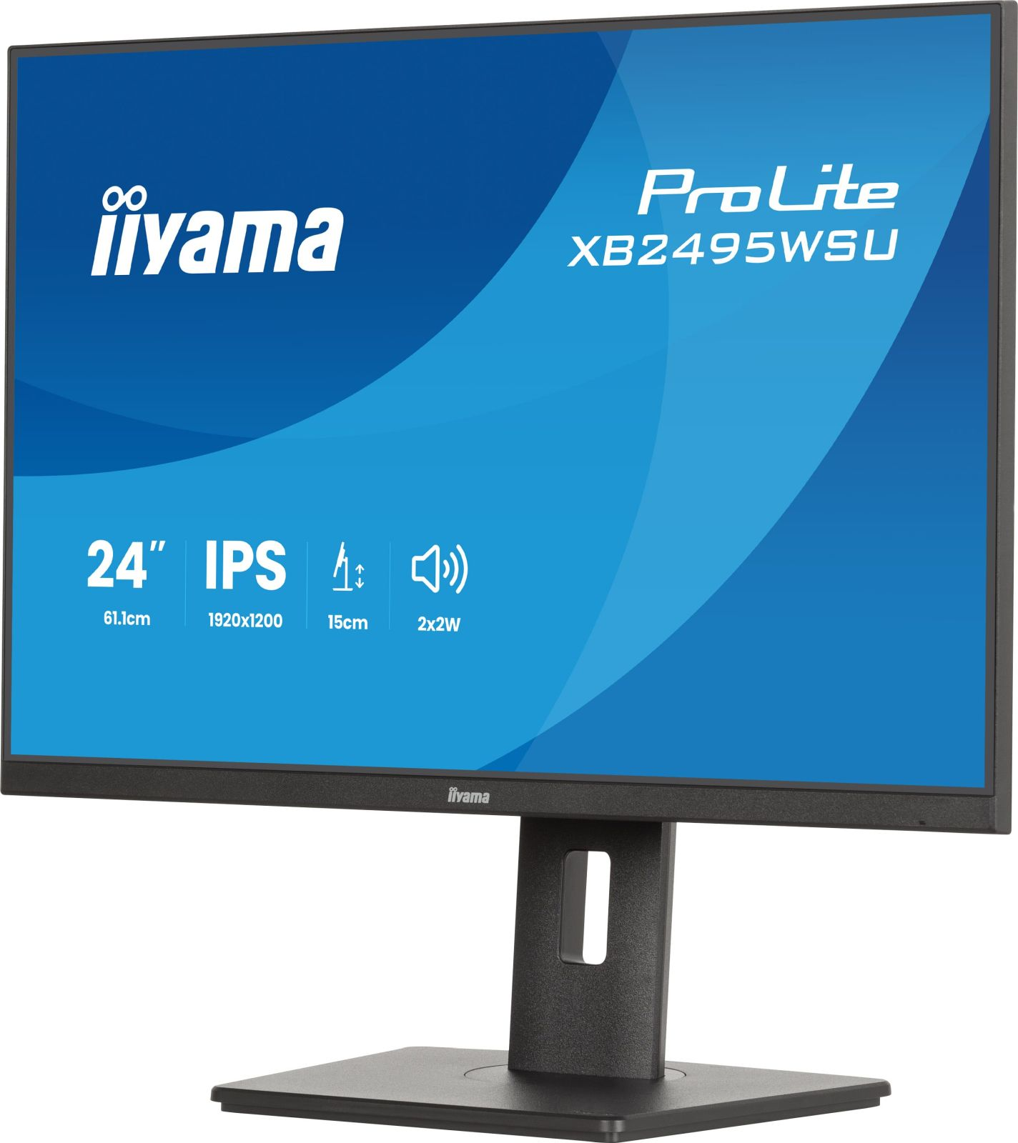 Un monitor iiyama ProLite XB2495WSU IPS da 24 pollici.