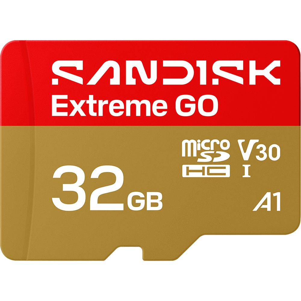 Scheda microSD SanDisk Extreme GO da 32 GB con V30 e A1.