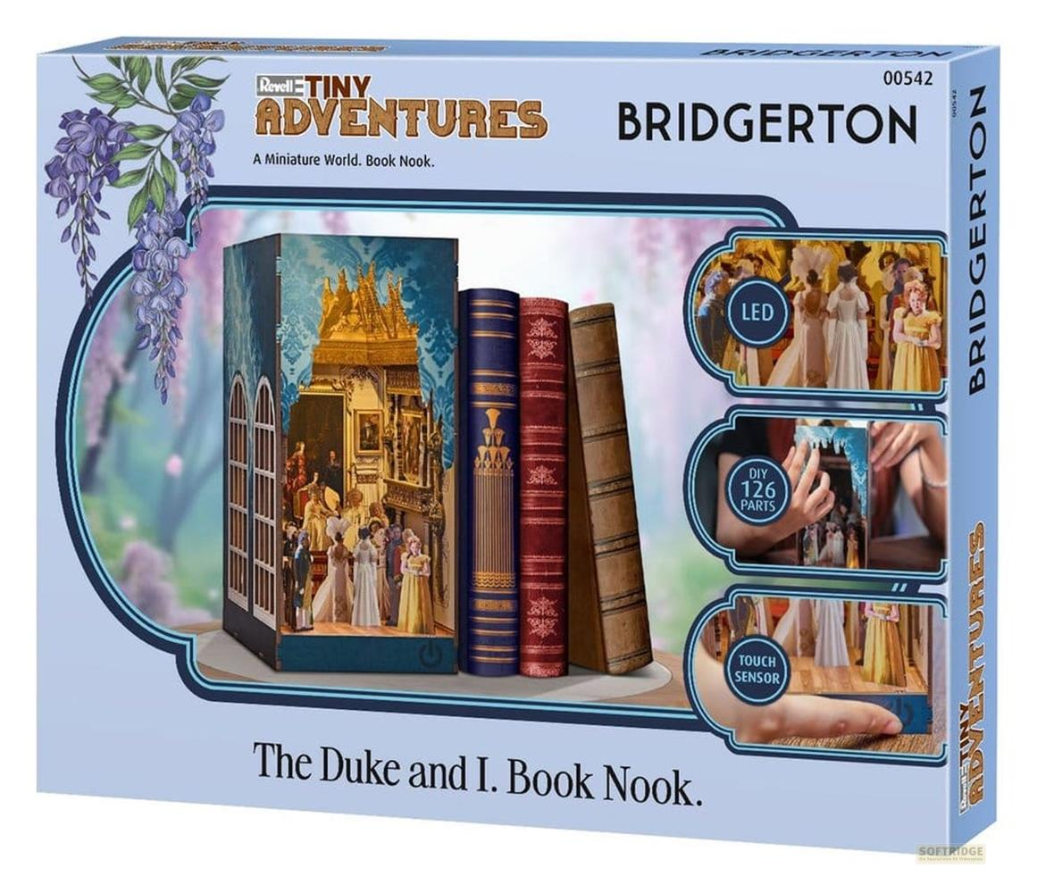 Kit de casita de libros de Bridgerton con LED, 126 piezas, sensor táctil y glicina.
