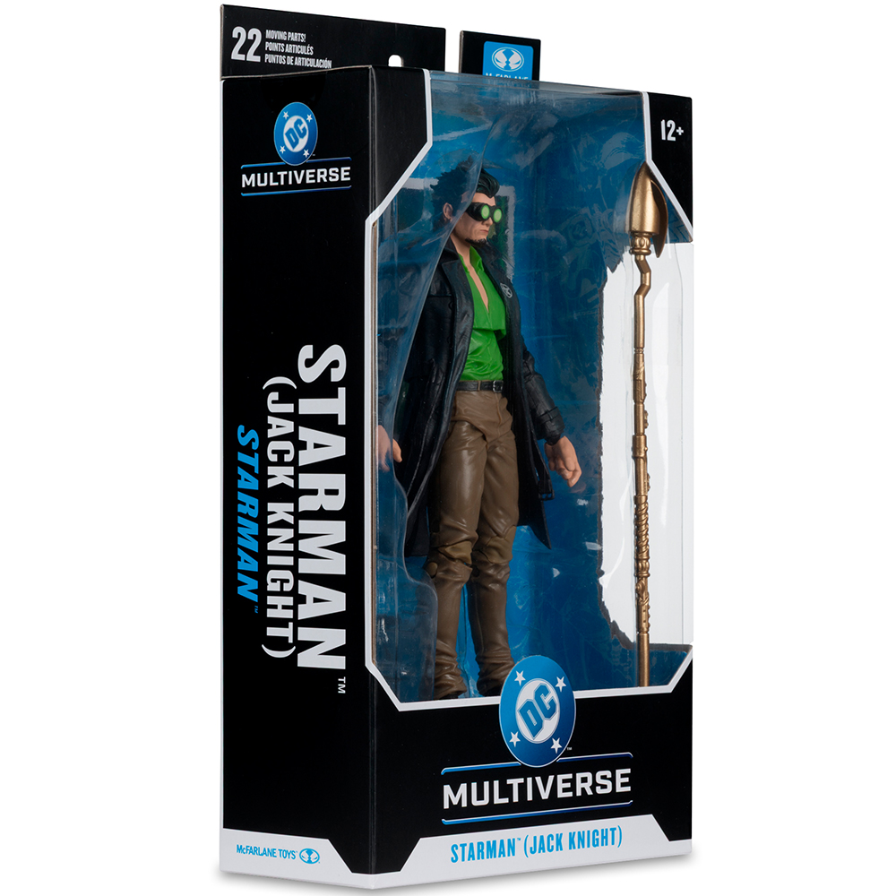 Actionfigur von Starman (Jack Knight) in einer Verpackung mit DC Multiverse-Logo.