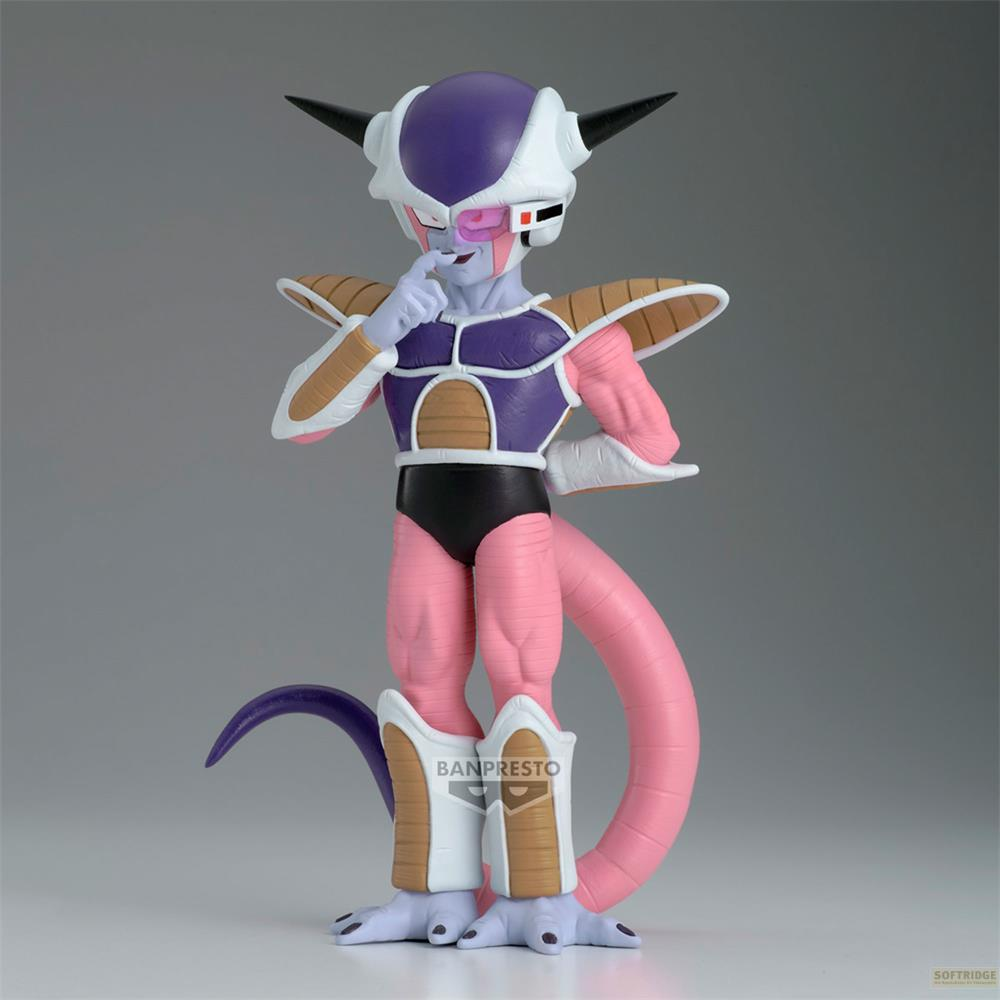 Una figura di Freezer nella sua forma finale, con elmo viola e pelle rosa.
