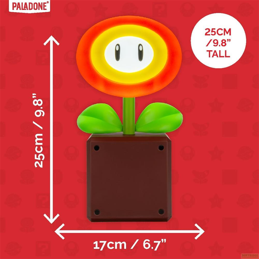 Une réplique de Fleur de Feu de Super Mario dans un pot marron.