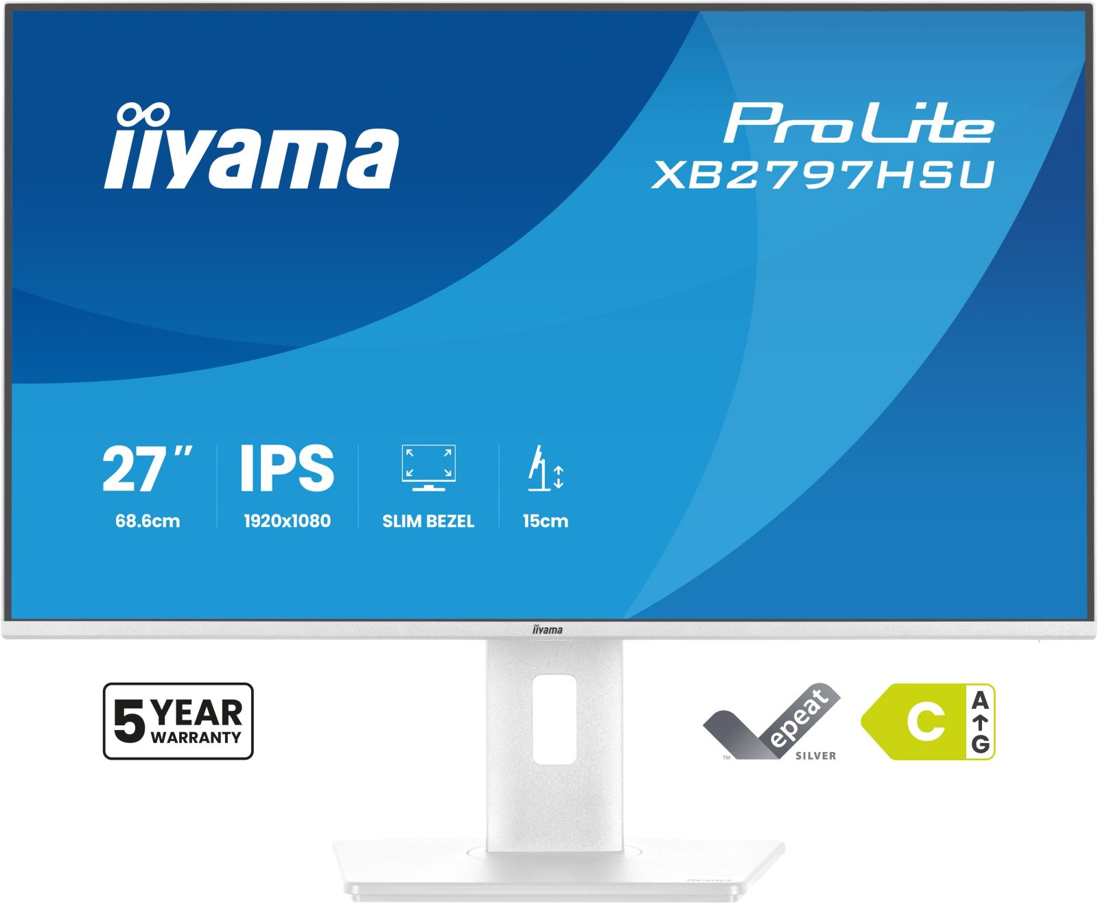 Iiyama ProLite XB2797HSU: 27" IPS, 1920x1080, wąska ramka, regulacja wys. 15cm. Gwarancja 5 lat.