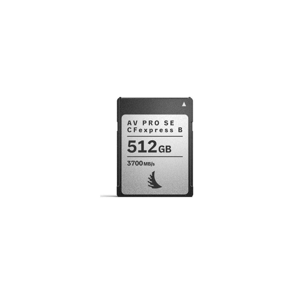 Scheda di memoria CFexpress B nera da 512 GB con 3700 MB/s.